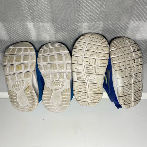 Nike Toddler 4C Blue Trainers Running Shoes Lot of 2 Boys Athletic Sneakers - Picture 4 of 6